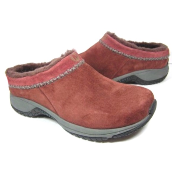merrell sheepskin lined clogs